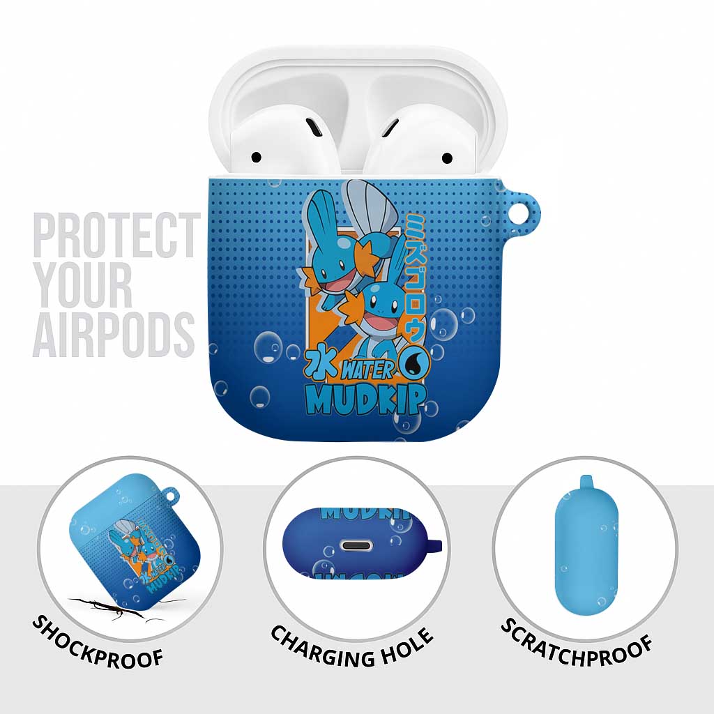 Mudkip from Poké AirPods Case with Water Type Ability and Playful Pose Design - The Mazicc