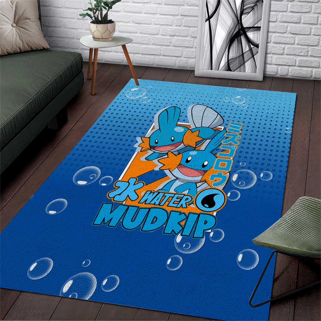 Mudkip from Poké Area Rug with Water Type Ability and Playful Pose Design - The Mazicc