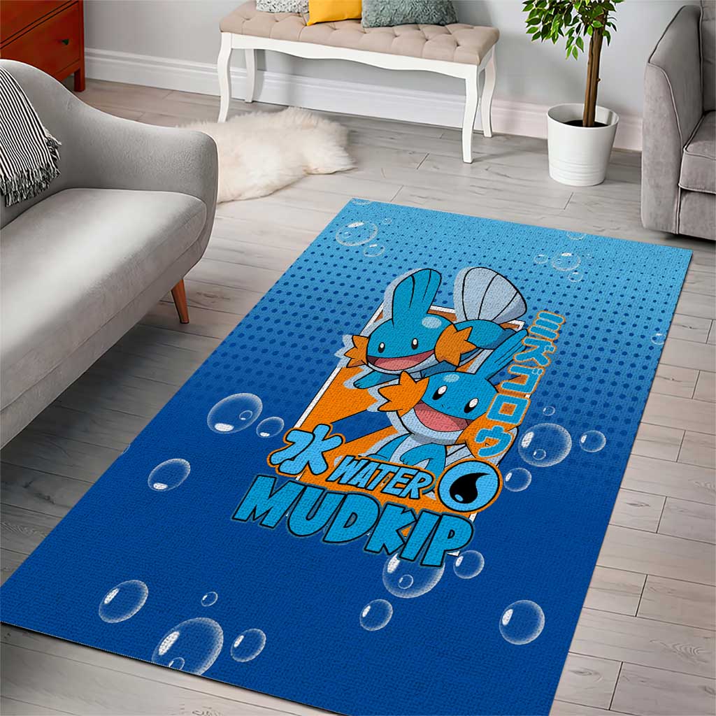 Mudkip from Poké Area Rug with Water Type Ability and Playful Pose Design - The Mazicc