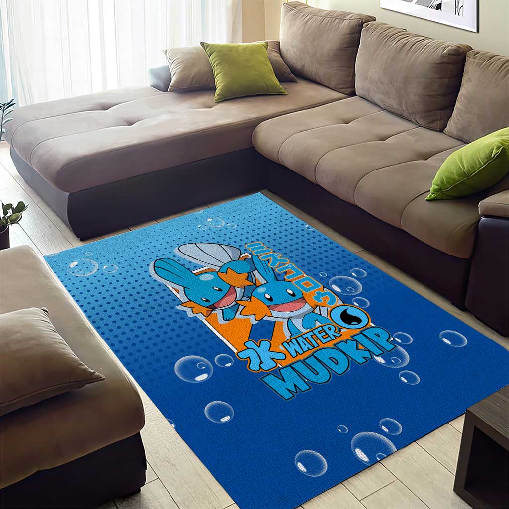 Mudkip from Poké Area Rug with Water Type Ability and Playful Pose Design - The Mazicc