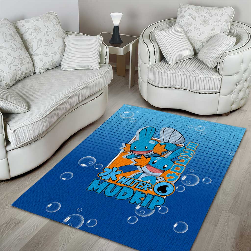 Mudkip from Poké Area Rug with Water Type Ability and Playful Pose Design - The Mazicc
