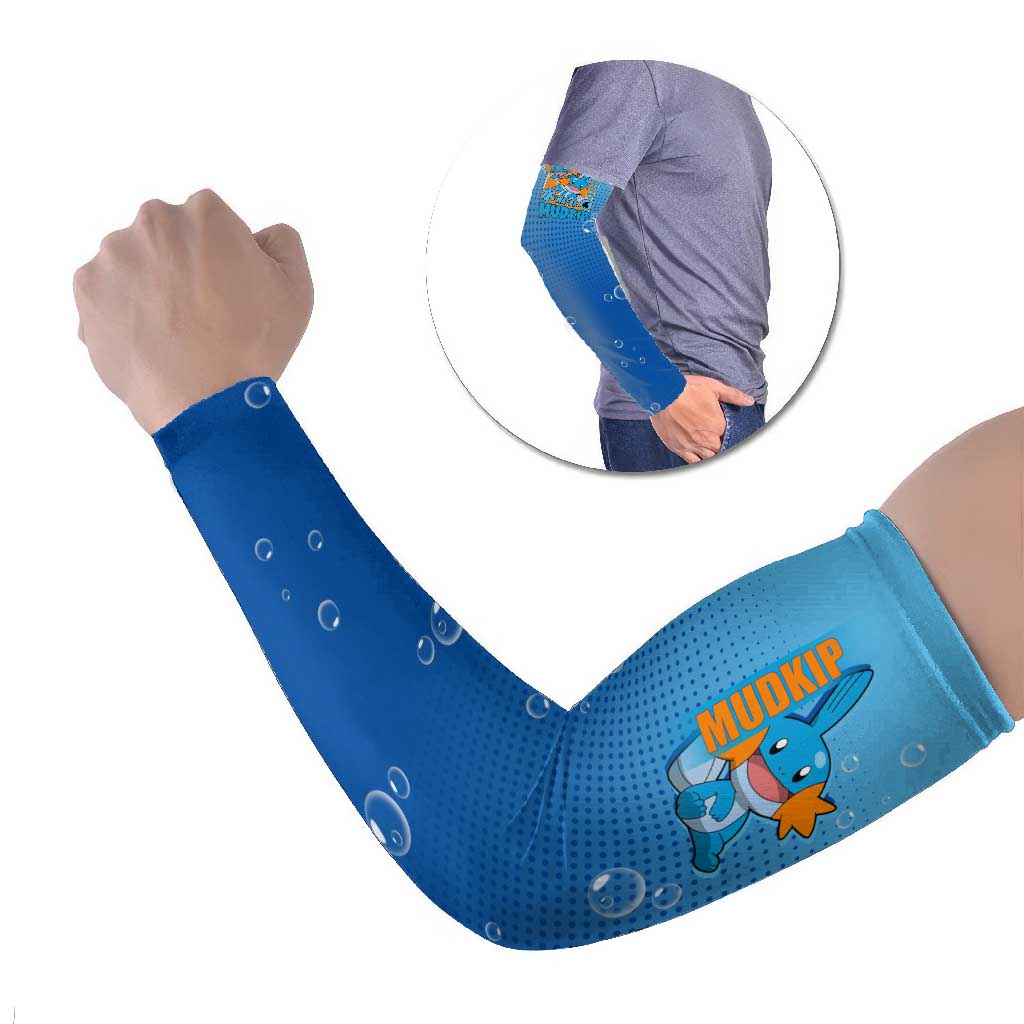 Mudkip from Poké Arm Sleeves with Water Type Ability and Playful Pose Design - The Mazicc