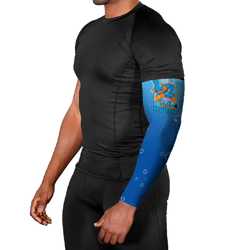 Mudkip from Poké Arm Sleeves with Water Type Ability and Playful Pose Design - The Mazicc