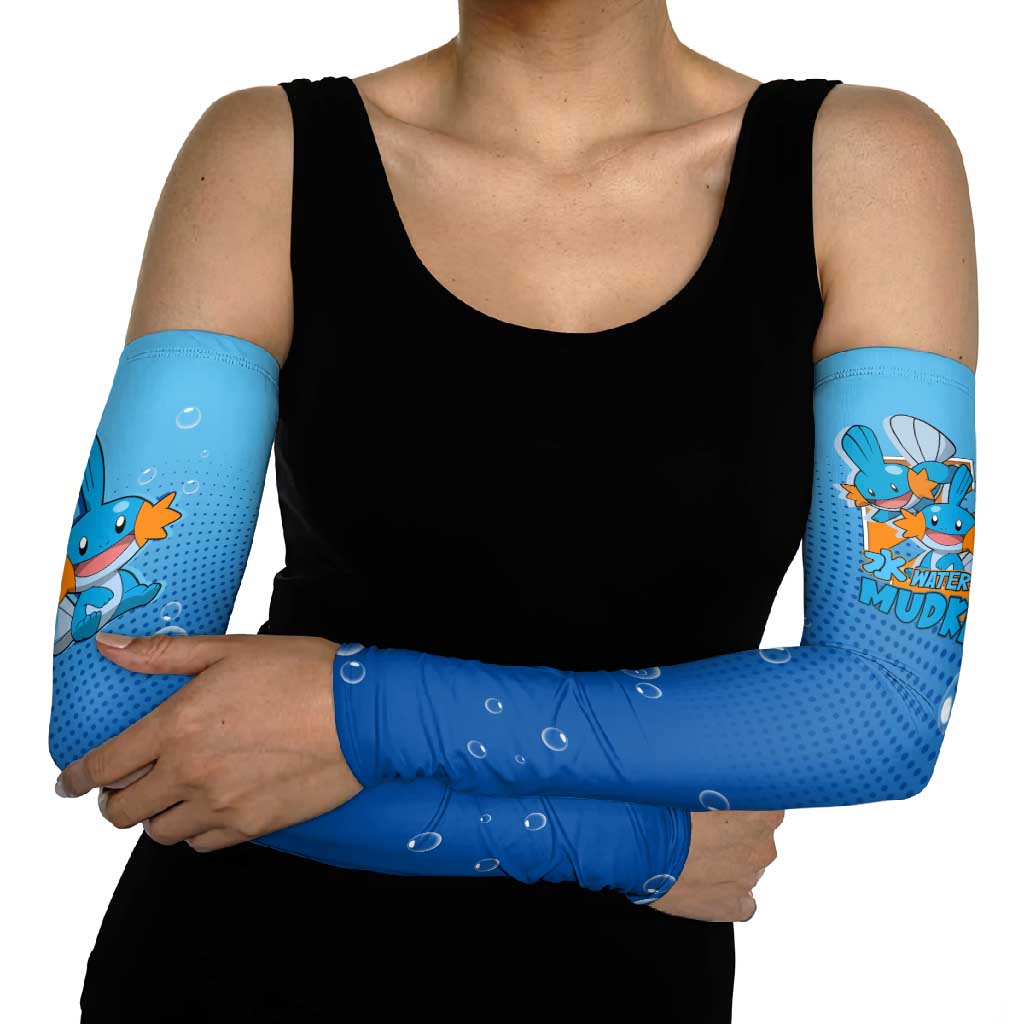 Mudkip from Poké Arm Sleeves with Water Type Ability and Playful Pose Design - The Mazicc