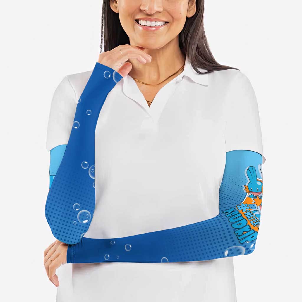 Mudkip from Poké Arm Sleeves with Water Type Ability and Playful Pose Design - The Mazicc