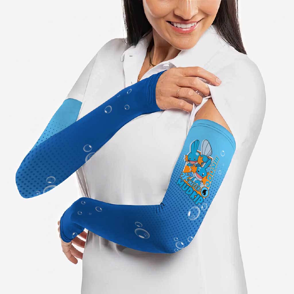 Mudkip from Poké Arm Sleeves with Water Type Ability and Playful Pose Design - The Mazicc