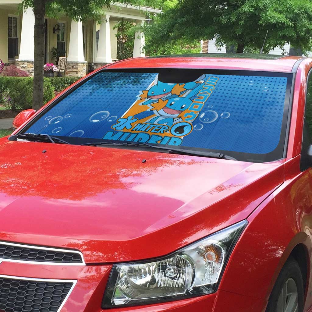 Mudkip from Poké Auto Sun Shade with Water Type Ability and Playful Pose Design - The Mazicc