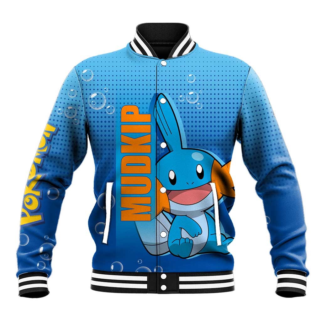 Mudkip from Poké Baseball Jacket with Water Type Ability and Playful Pose Design - The Mazicc