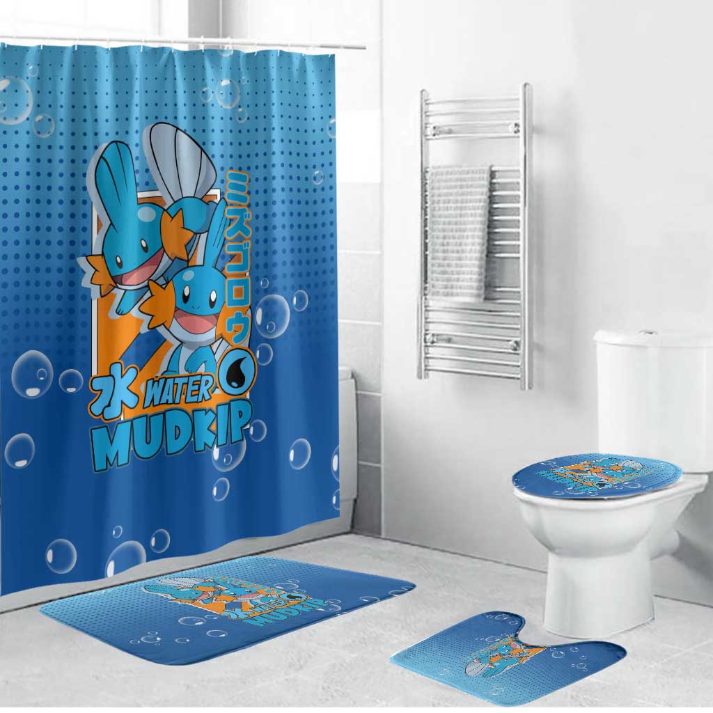 Mudkip from Poké Bathroom Set with Water Type Ability and Playful Pose Design - The Mazicc