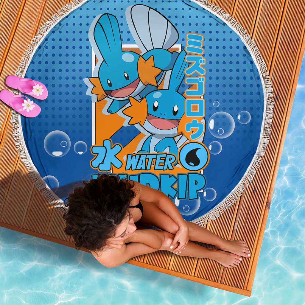 Mudkip from Poké Beach Blanket with Water Type Ability and Playful Pose Design - The Mazicc