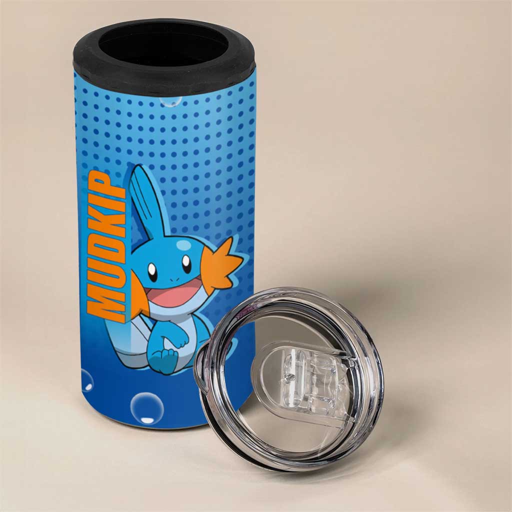 Mudkip from Poké 4 in 1 Can Cooler Tumbler with Water Type Ability and Playful Pose Design - The Mazicc