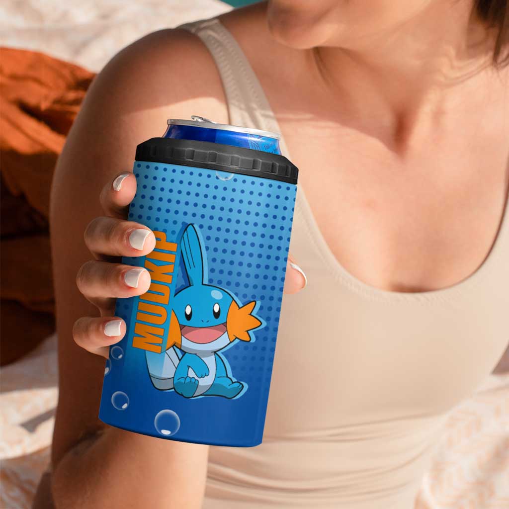 Mudkip from Poké 4 in 1 Can Cooler Tumbler with Water Type Ability and Playful Pose Design - The Mazicc