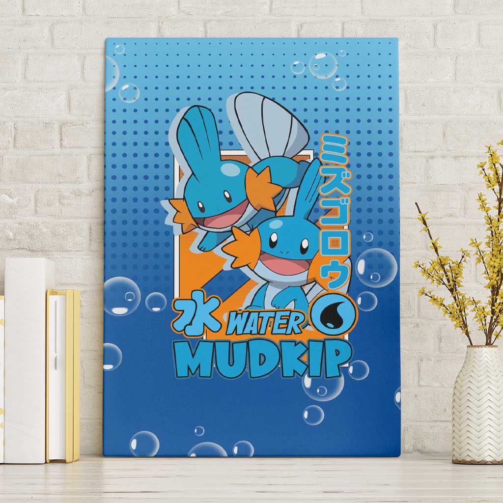 Mudkip from Poké Canvas Wall Art with Water Type Ability and Playful Pose Design - The Mazicc