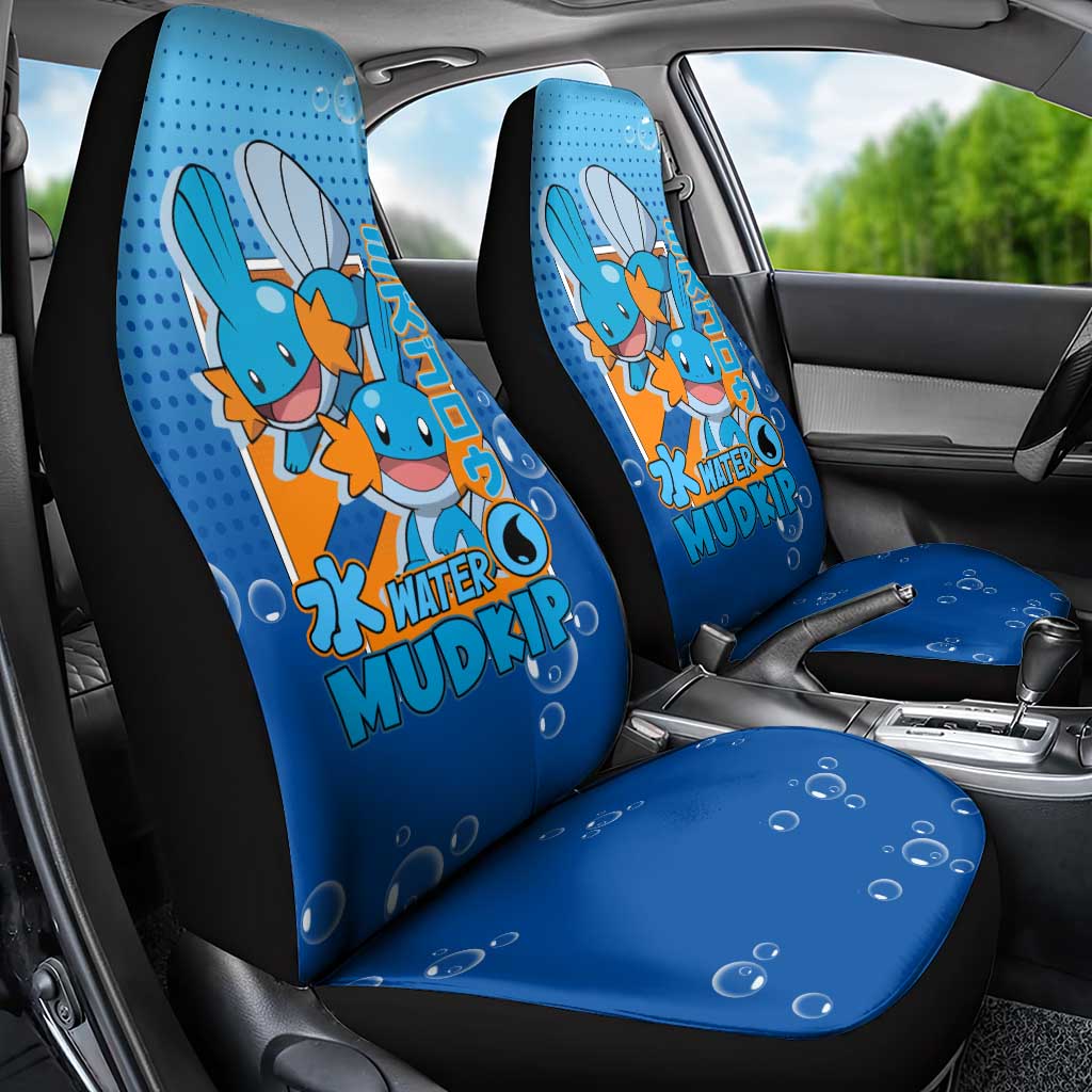 Mudkip from Poké Car Seat Cover with Water Type Ability and Playful Pose Design - The Mazicc