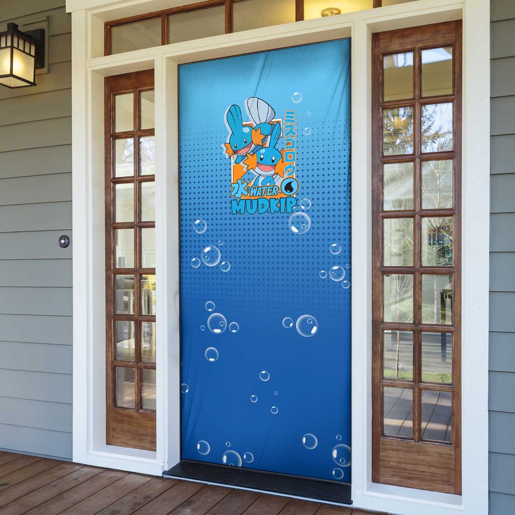 Mudkip from Poké Door Cover with Water Type Ability and Playful Pose Design - The Mazicc