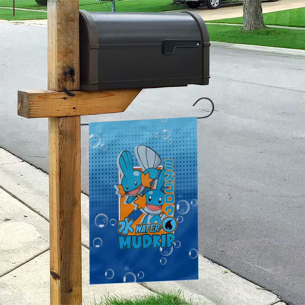 Mudkip from Poké Garden Flag with Water Type Ability and Playful Pose Design - The Mazicc
