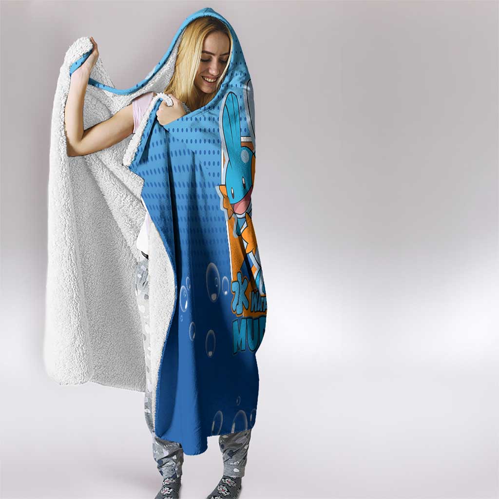 Mudkip from Poké Hooded Blanket with Water Type Ability and Playful Pose Design - The Mazicc