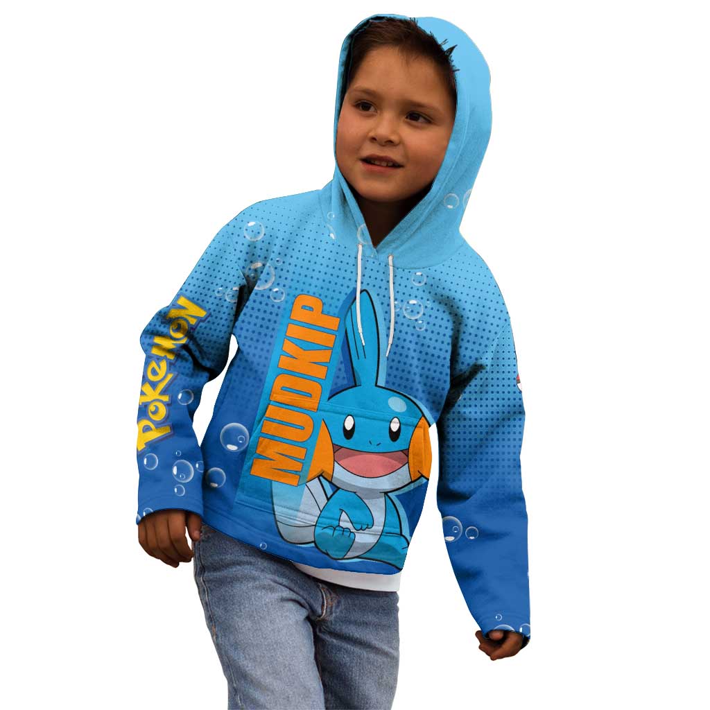 Mudkip from Poké Kid Hoodie with Water Type Ability and Playful Pose Design - The Mazicc
