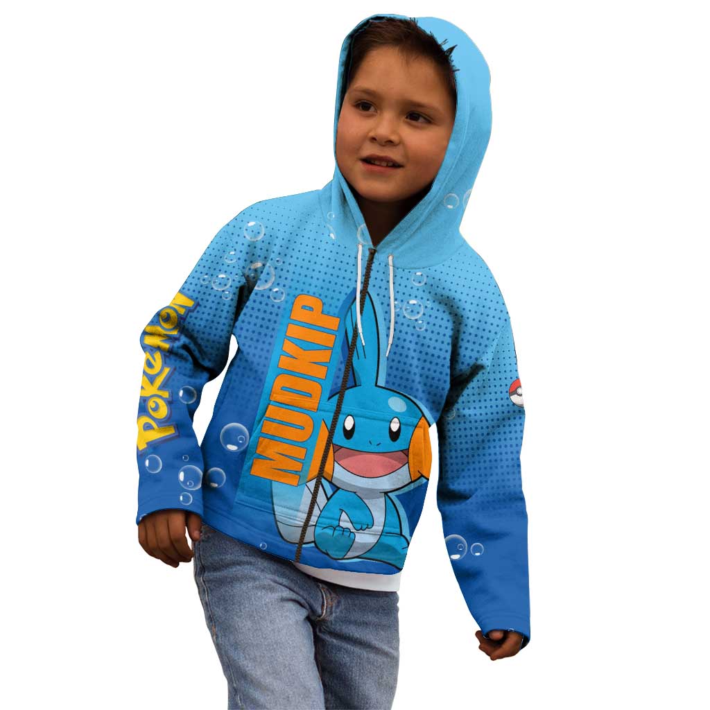 Mudkip from Poké Kid Hoodie with Water Type Ability and Playful Pose Design - The Mazicc