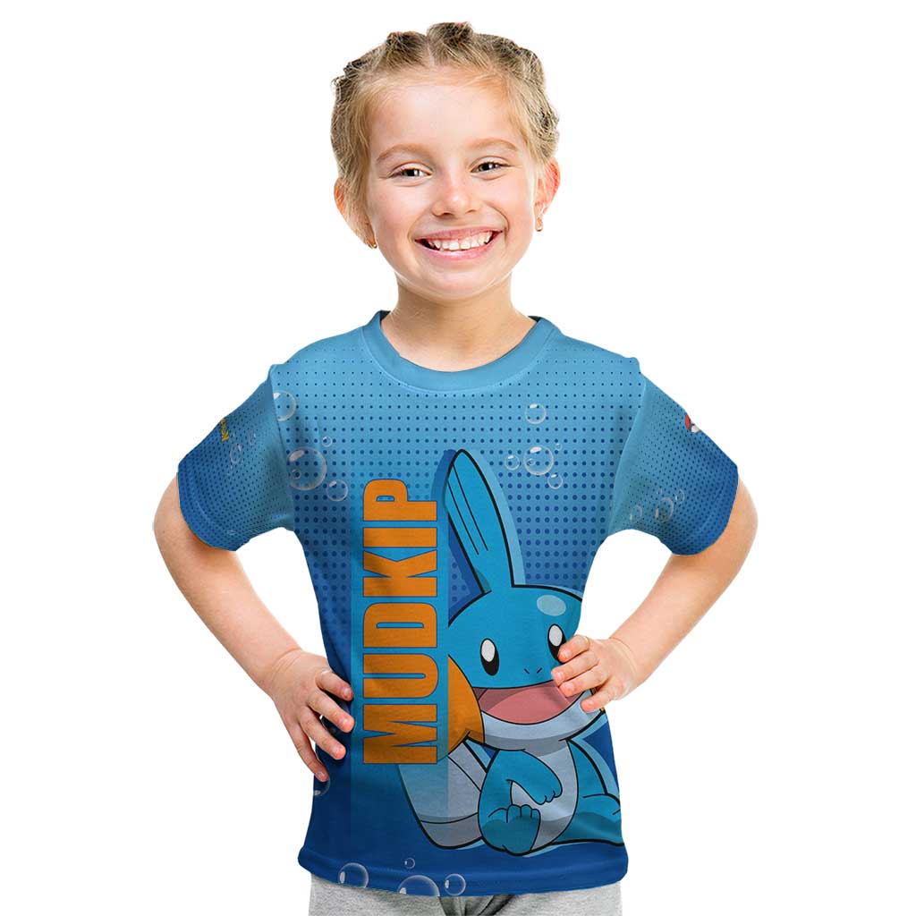 Mudkip from Poké Kid T Shirt with Water Type Ability and Playful Pose Design - The Mazicc
