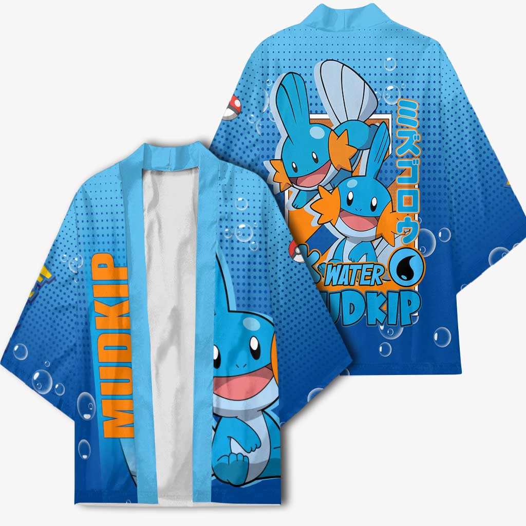Mudkip from Poké Kimono with Water Type Ability and Playful Pose Design - The Mazicc