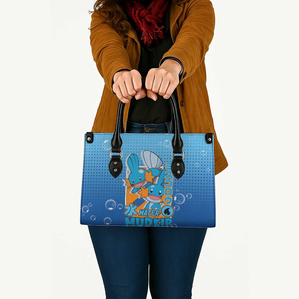 Mudkip from Poké Leather Bag with Water Type Ability and Playful Pose Design - The Mazicc