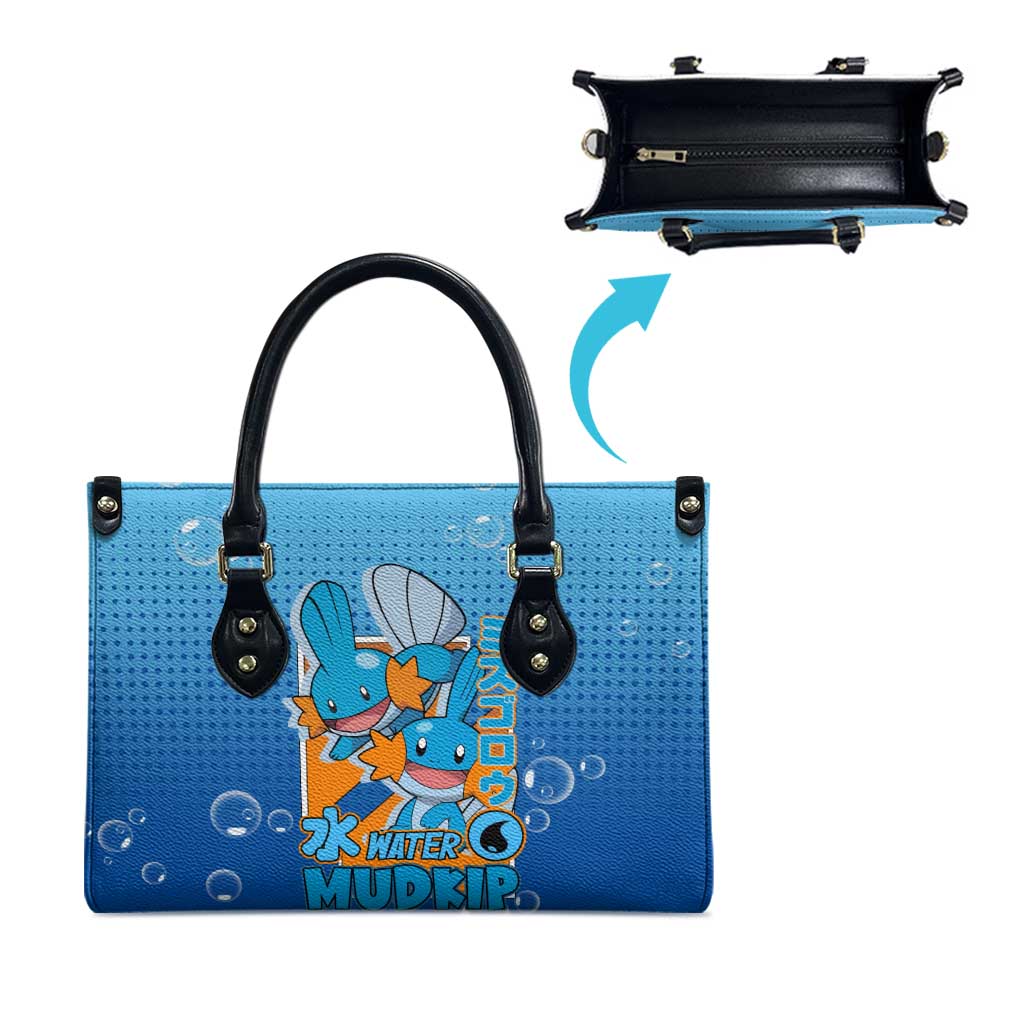 Mudkip from Poké Leather Bag with Water Type Ability and Playful Pose Design - The Mazicc