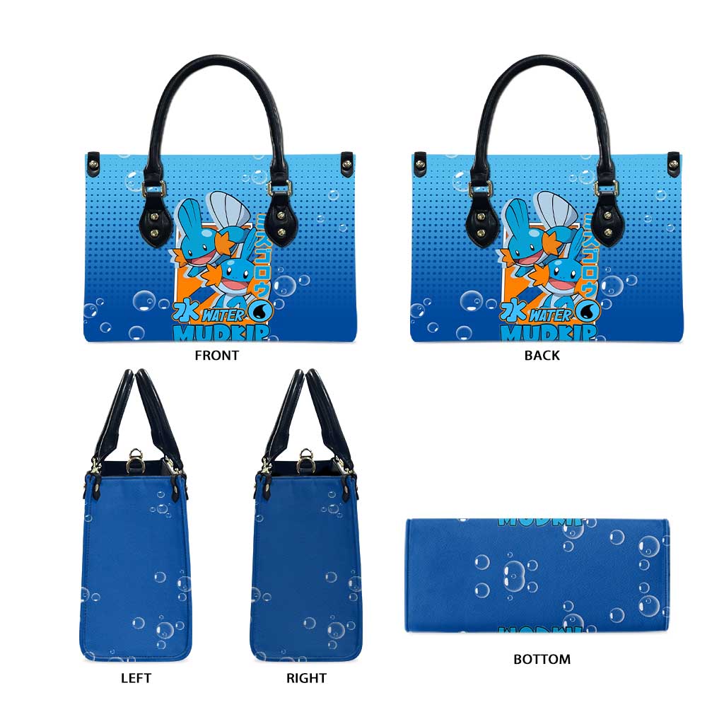 Mudkip from Poké Leather Bag with Water Type Ability and Playful Pose Design - The Mazicc