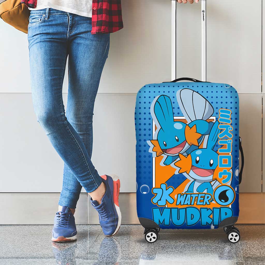 Mudkip from Poké Luggage Cover with Water Type Ability and Playful Pose Design - The Mazicc