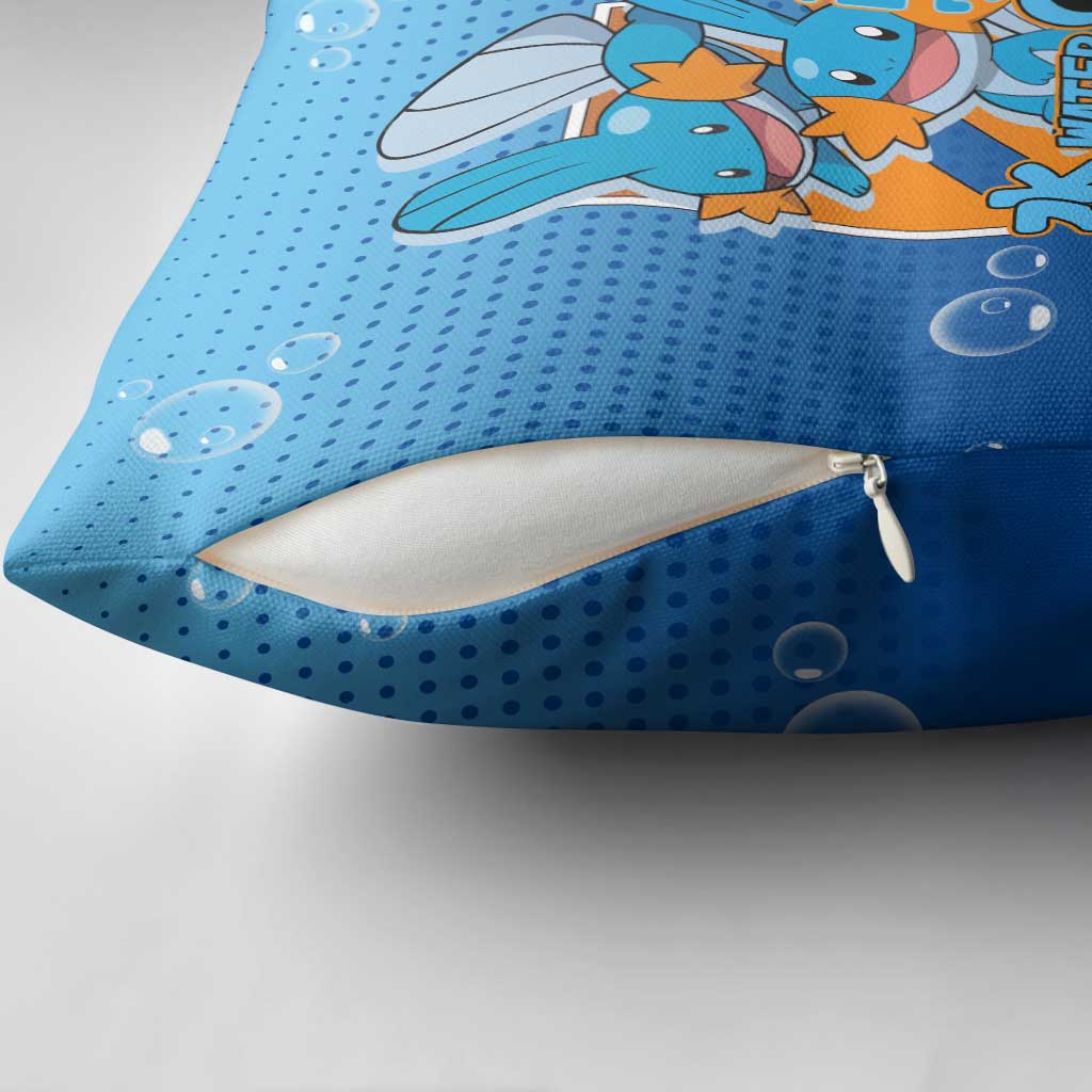 Mudkip from Poké Pillow Cover with Water Type Ability and Playful Pose Design - The Mazicc