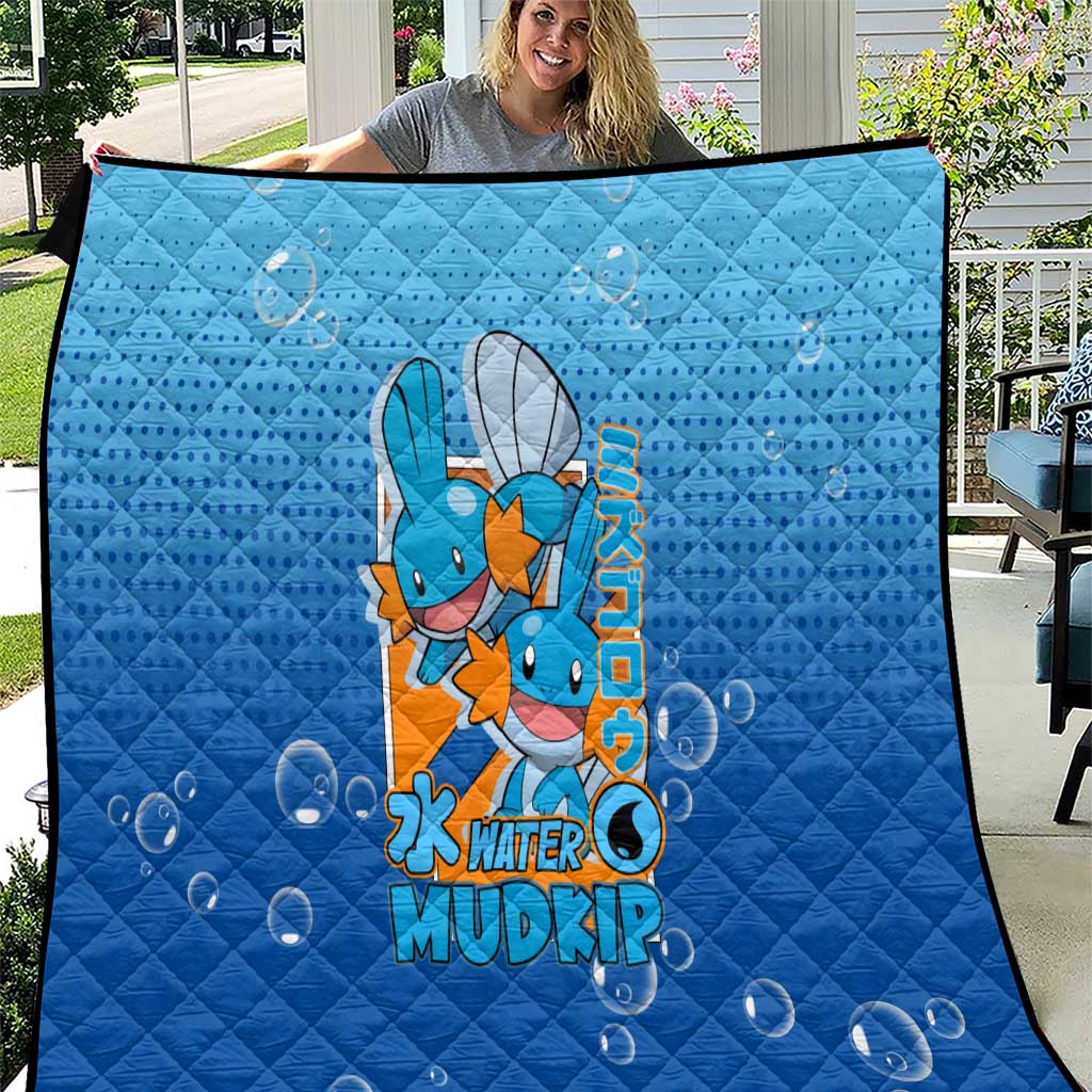 Mudkip from Poké Quilt with Water Type Ability and Playful Pose Design - The Mazicc