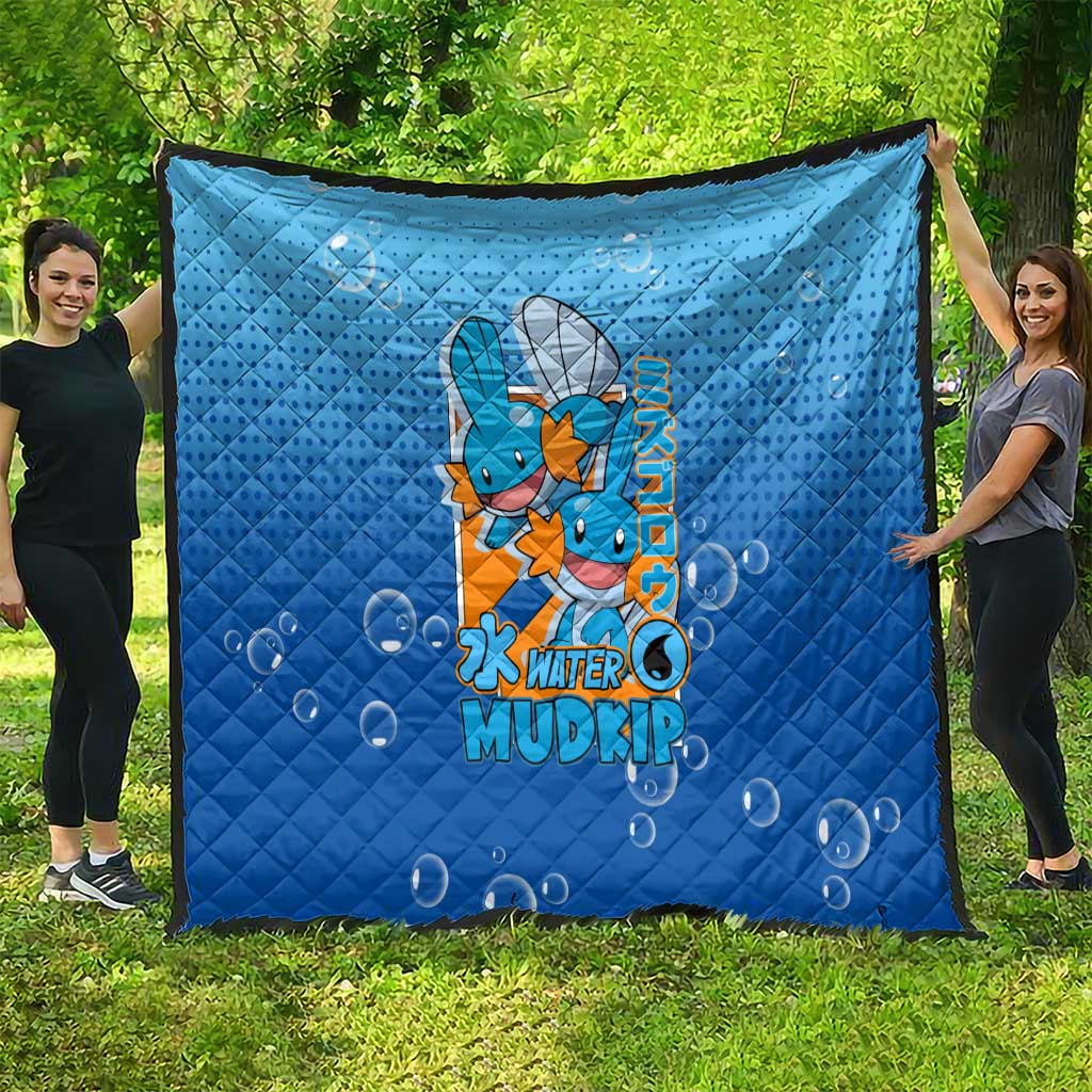 Mudkip from Poké Quilt with Water Type Ability and Playful Pose Design - The Mazicc