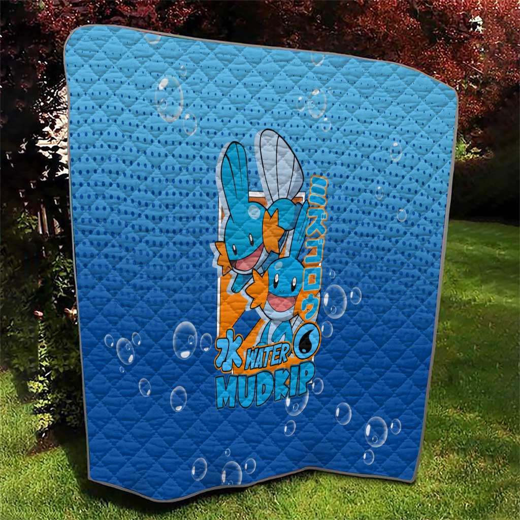 Mudkip from Poké Quilt with Water Type Ability and Playful Pose Design - The Mazicc