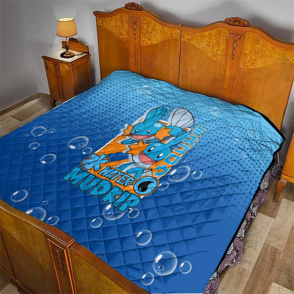 Mudkip from Poké Quilt with Water Type Ability and Playful Pose Design - The Mazicc