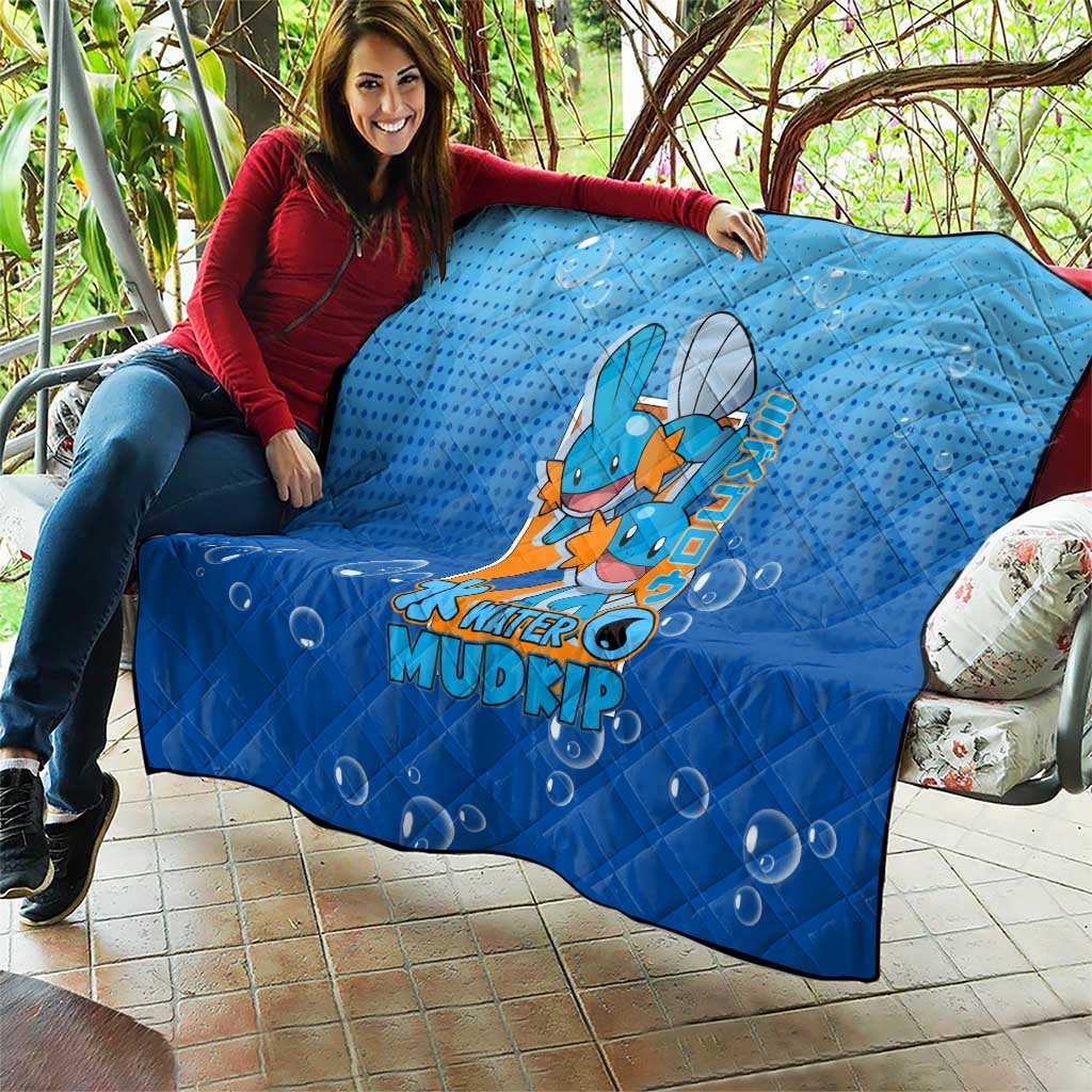 Mudkip from Poké Quilt with Water Type Ability and Playful Pose Design - The Mazicc