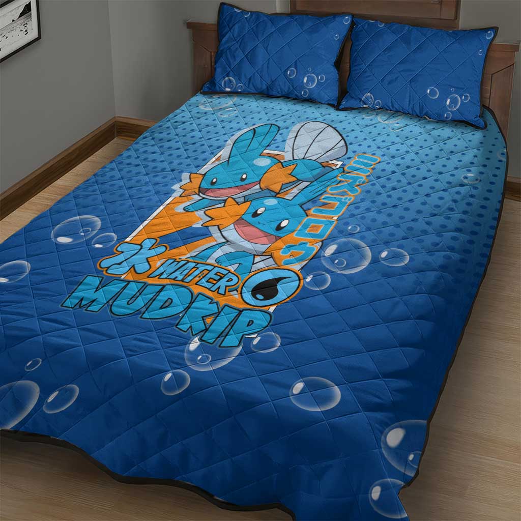 Mudkip from Poké Quilt Bed Set with Water Type Ability and Playful Pose Design - The Mazicc