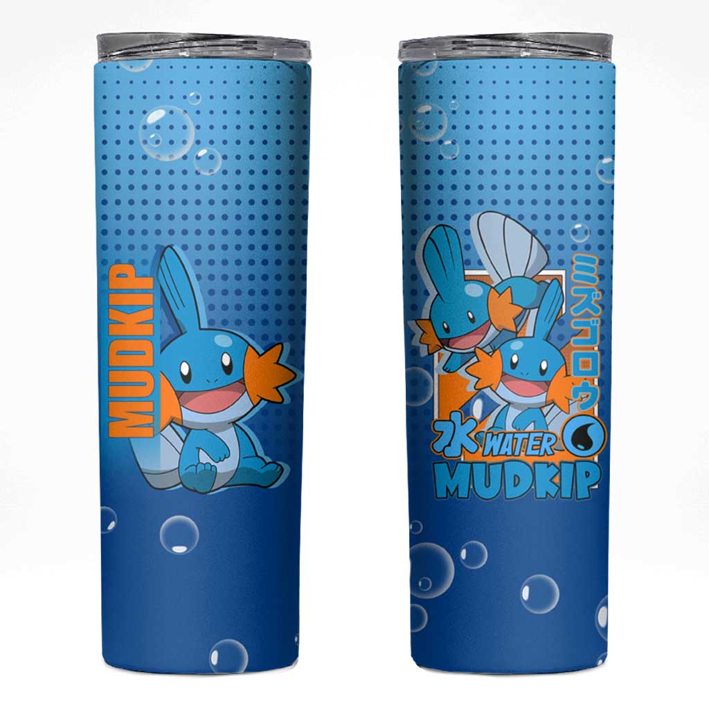 Mudkip from Poké Skinny Tumbler with Water Type Ability and Playful Pose Design - The Mazicc