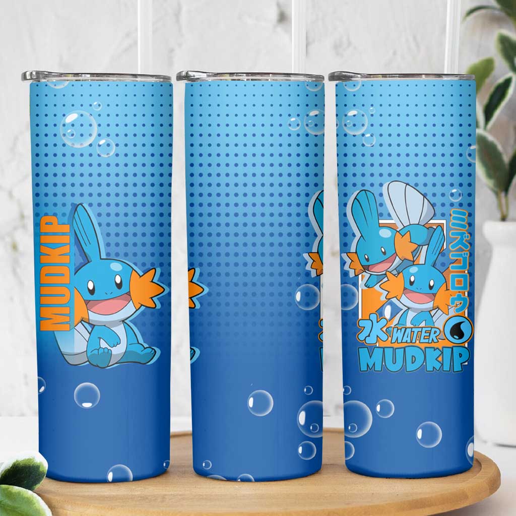 Mudkip from Poké Skinny Tumbler with Water Type Ability and Playful Pose Design - The Mazicc