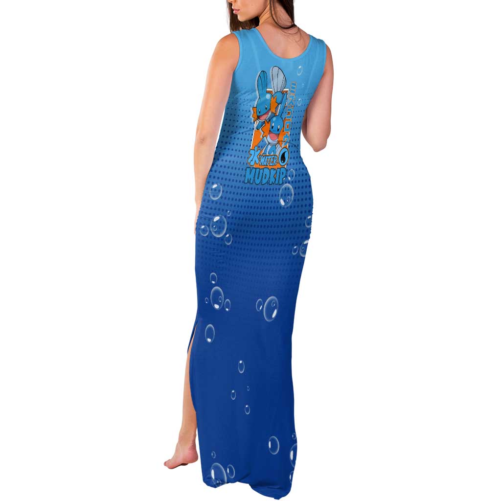 Mudkip from Poké Tank Maxi Dress with Water Type Ability and Playful Pose Design - The Mazicc