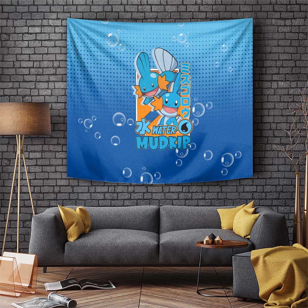 Mudkip from Poké Tapestry with Water Type Ability and Playful Pose Design - The Mazicc