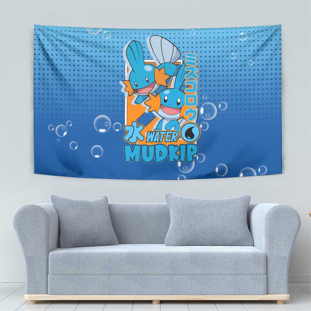 Mudkip from Poké Tapestry with Water Type Ability and Playful Pose Design - The Mazicc