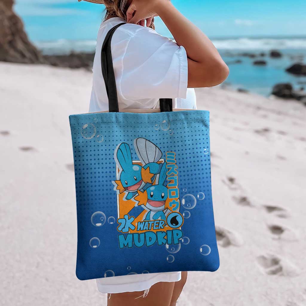 Mudkip from Poké Tote Bag with Water Type Ability and Playful Pose Design - The Mazicc
