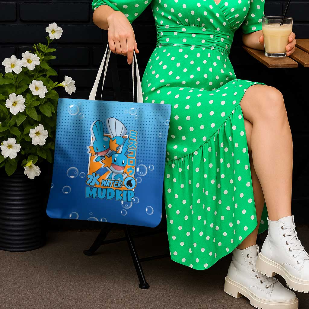 Mudkip from Poké Tote Bag with Water Type Ability and Playful Pose Design - The Mazicc