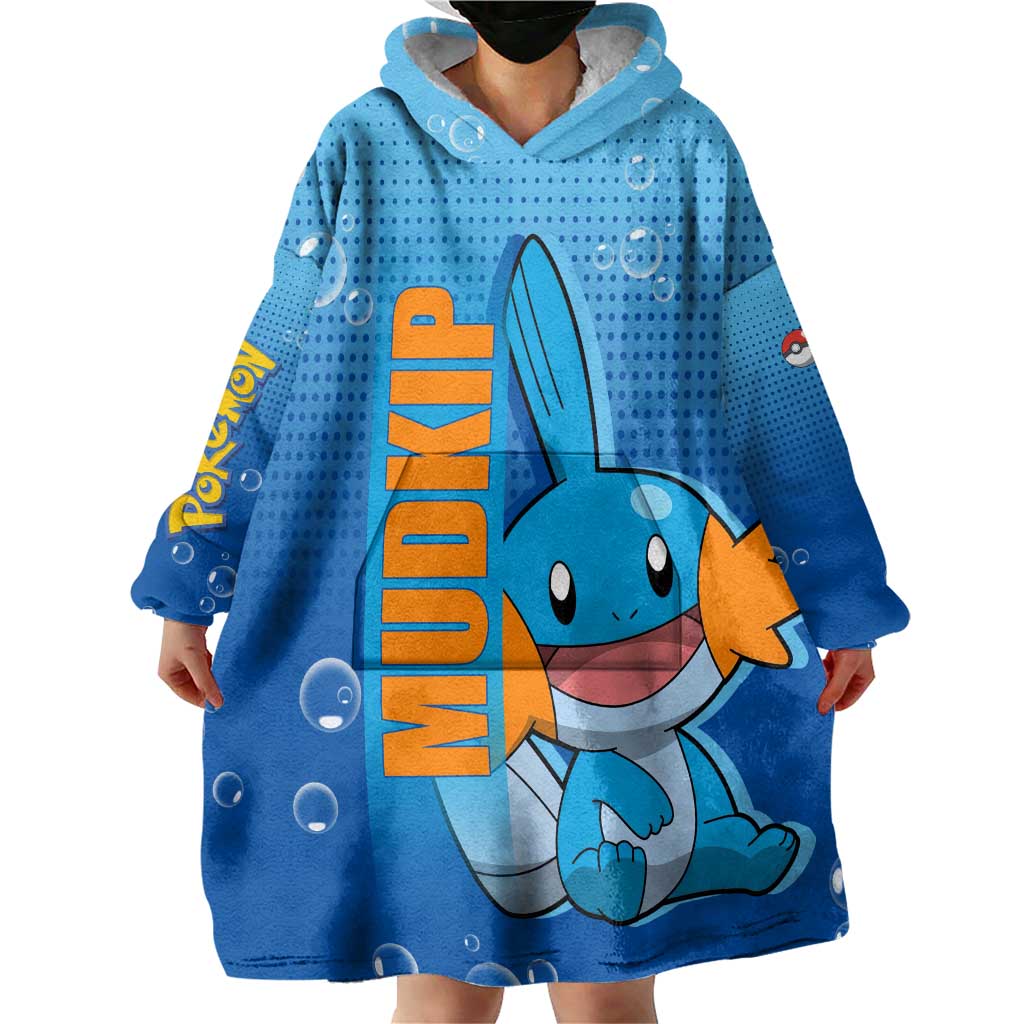 Mudkip from Poké Wearable Blanket Hoodie with Water Type Ability and Playful Pose Design - The Mazicc