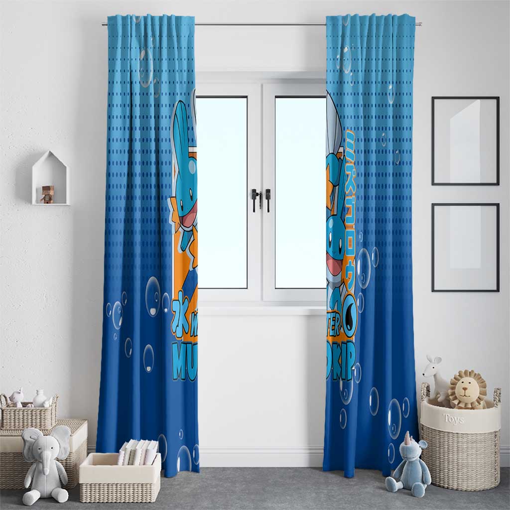 Mudkip from Poké Window Curtain with Water Type Ability and Playful Pose Design - The Mazicc