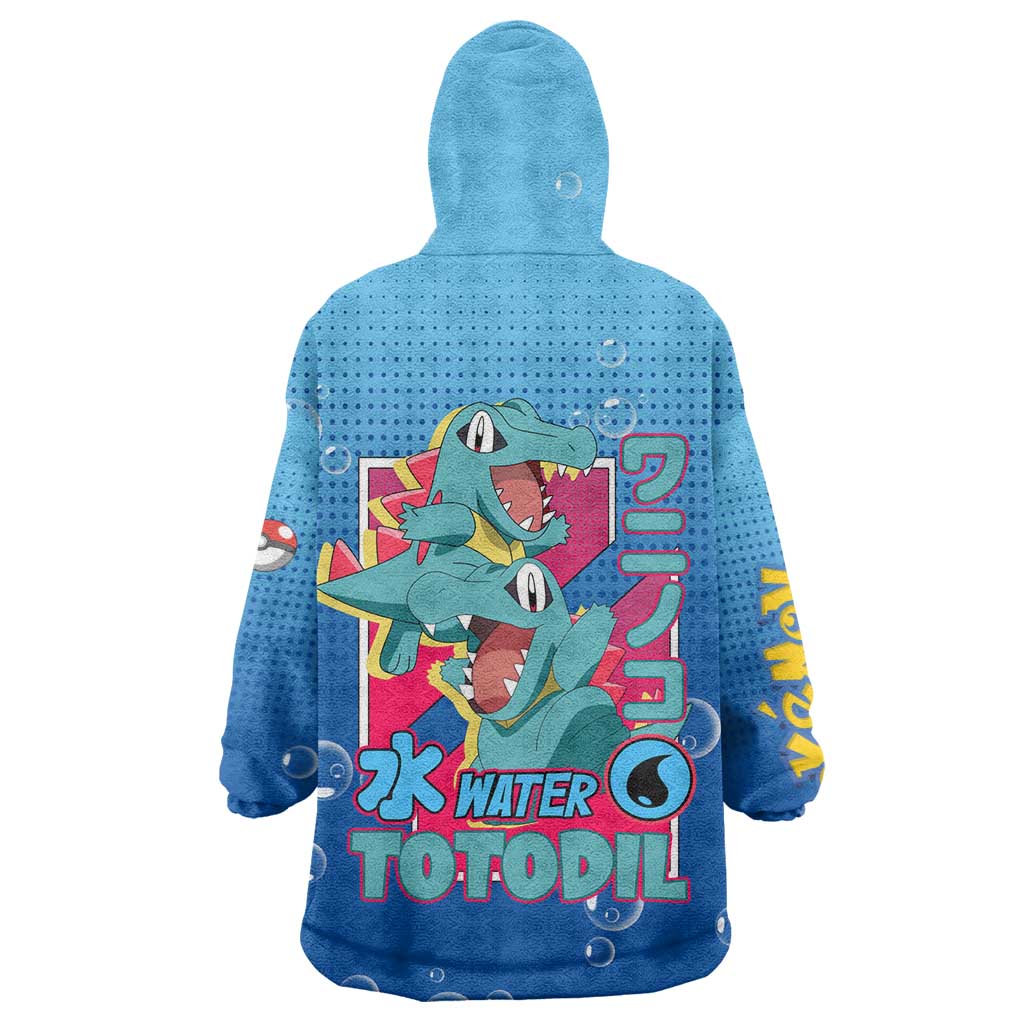 Totodile from Poké Wearable Blanket Hoodie with Water Type Power and Playful Pose Design - The Mazicc