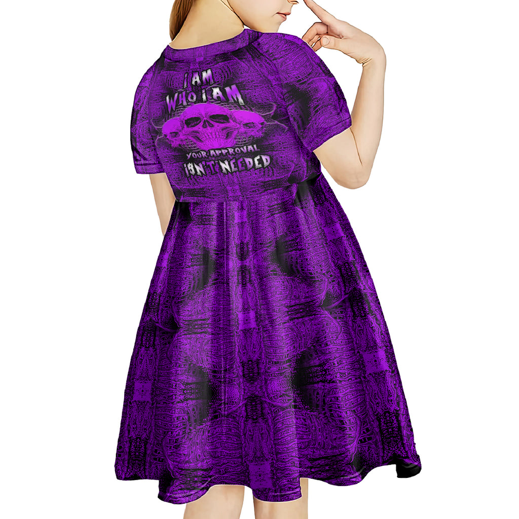 skull-pattern-kid-short-sleeve-dress-i-am-who-i-am-your-approval-isnt-needed