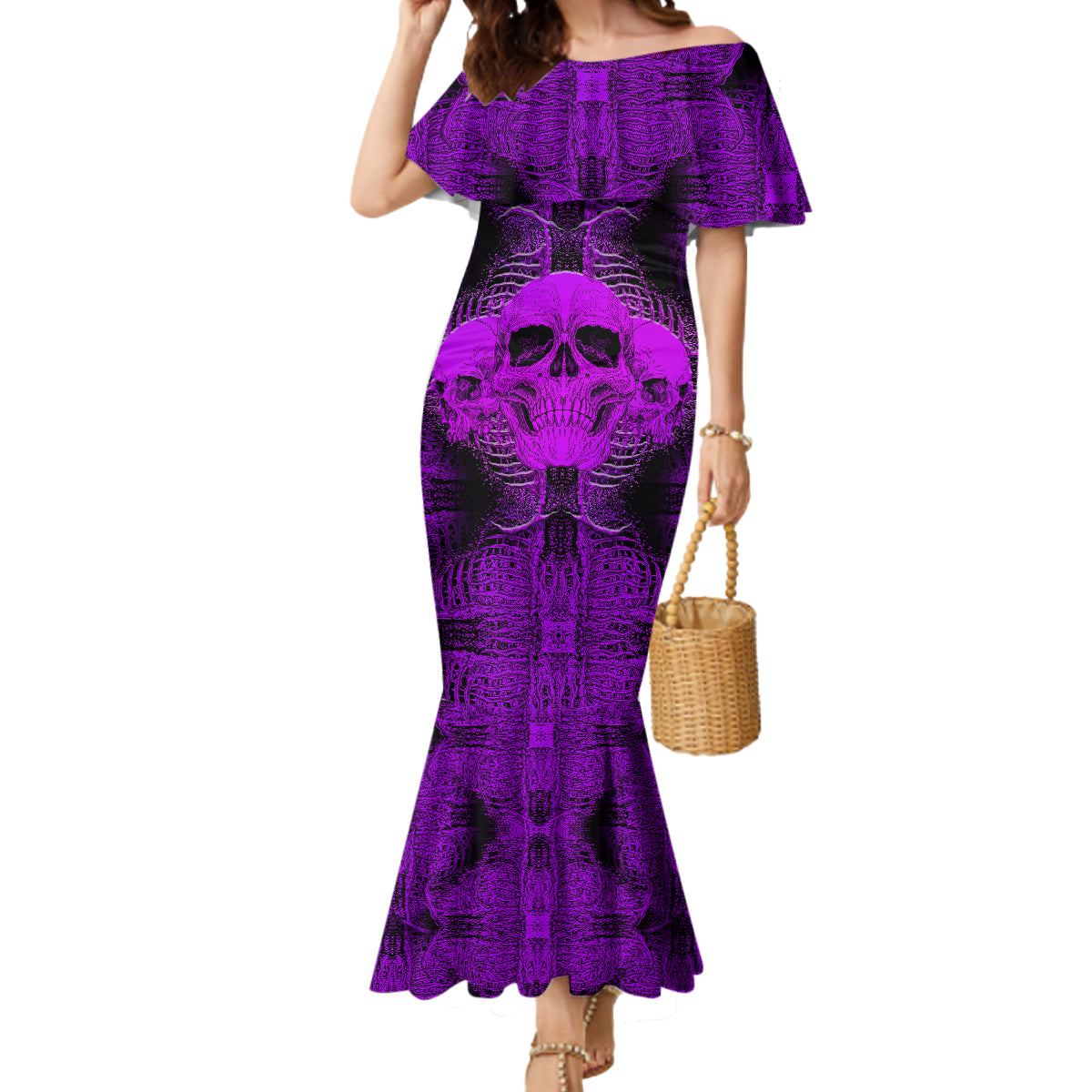skull-pattern-mermaid-dress-i-am-who-i-am-your-approval-isnt-needed