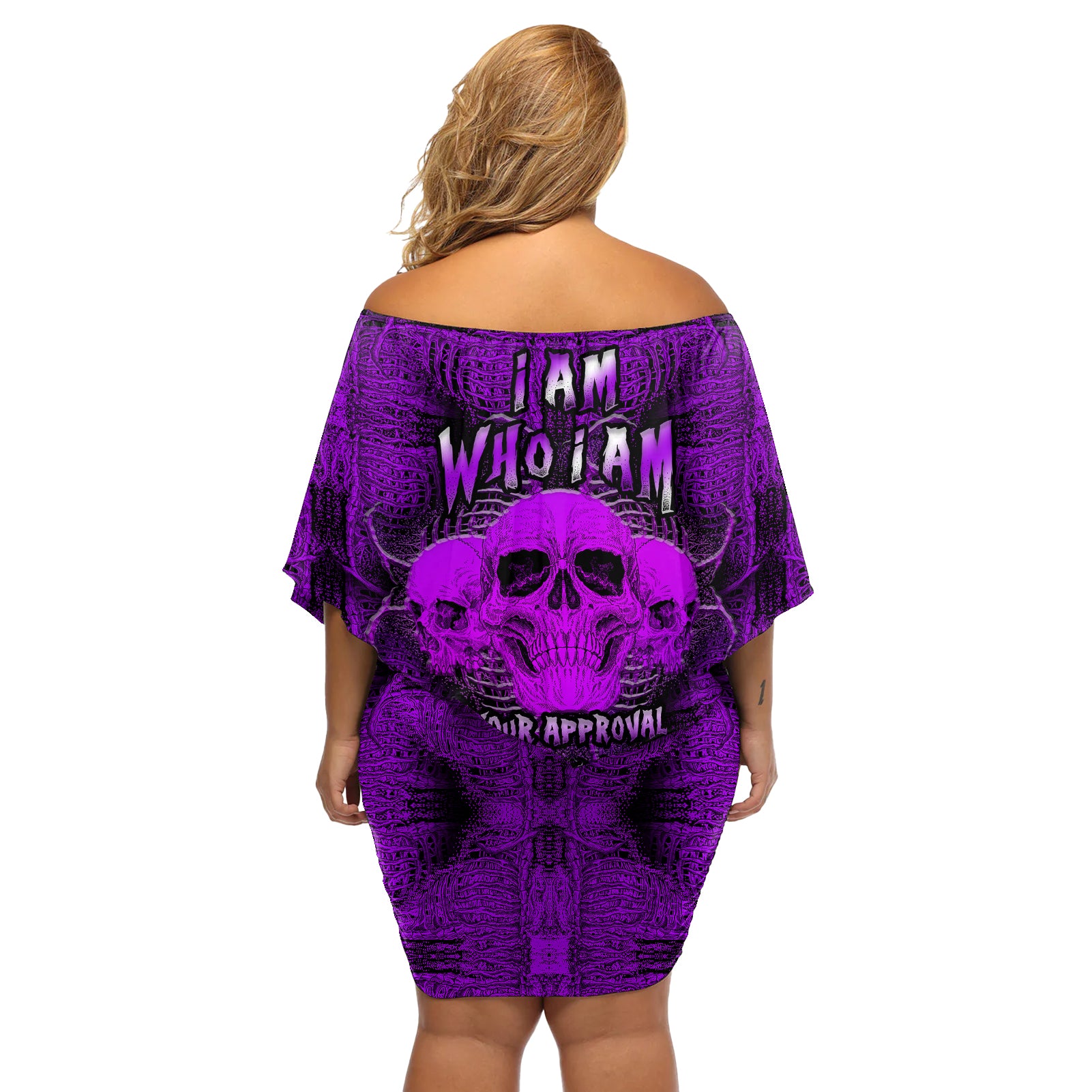 skull-pattern-off-shoulder-short-dress-i-am-who-i-am-your-approval-isnt-needed