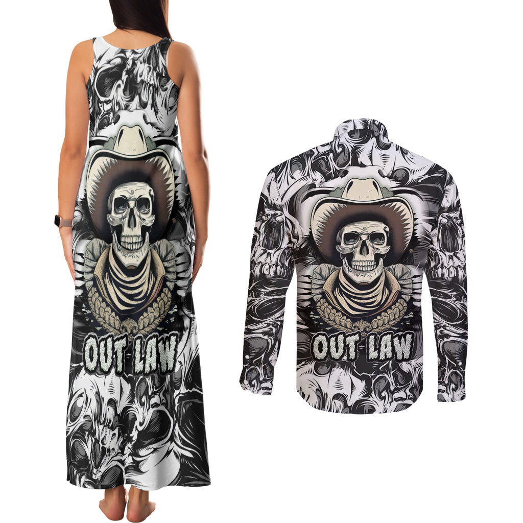 skull-cowboy-couples-matching-tank-maxi-dress-and-long-sleeve-button-shirts-out-law